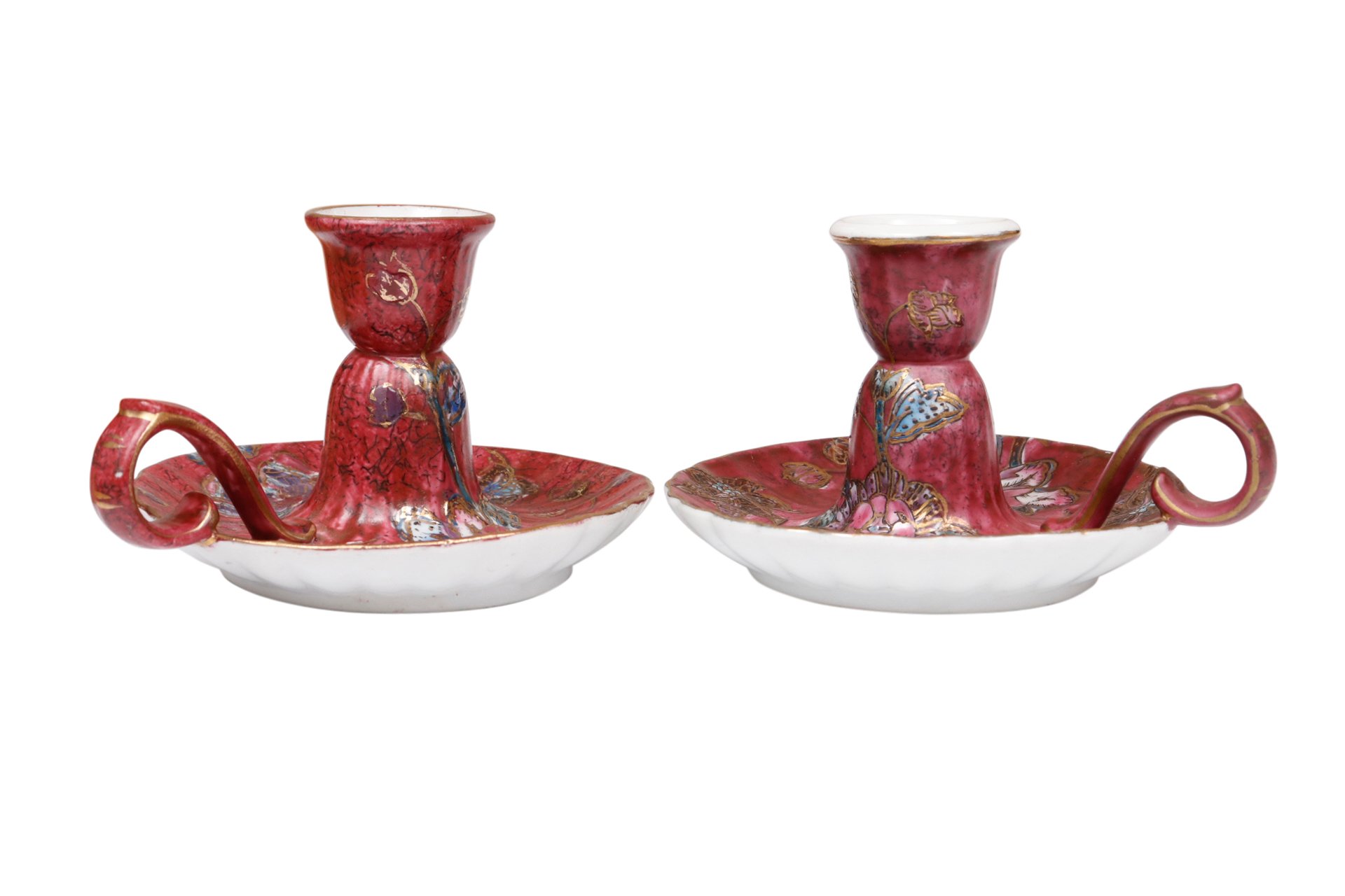 Ceramic Chamberstick Candle Holders 3 Ceramic Chamberstick Candle Holders