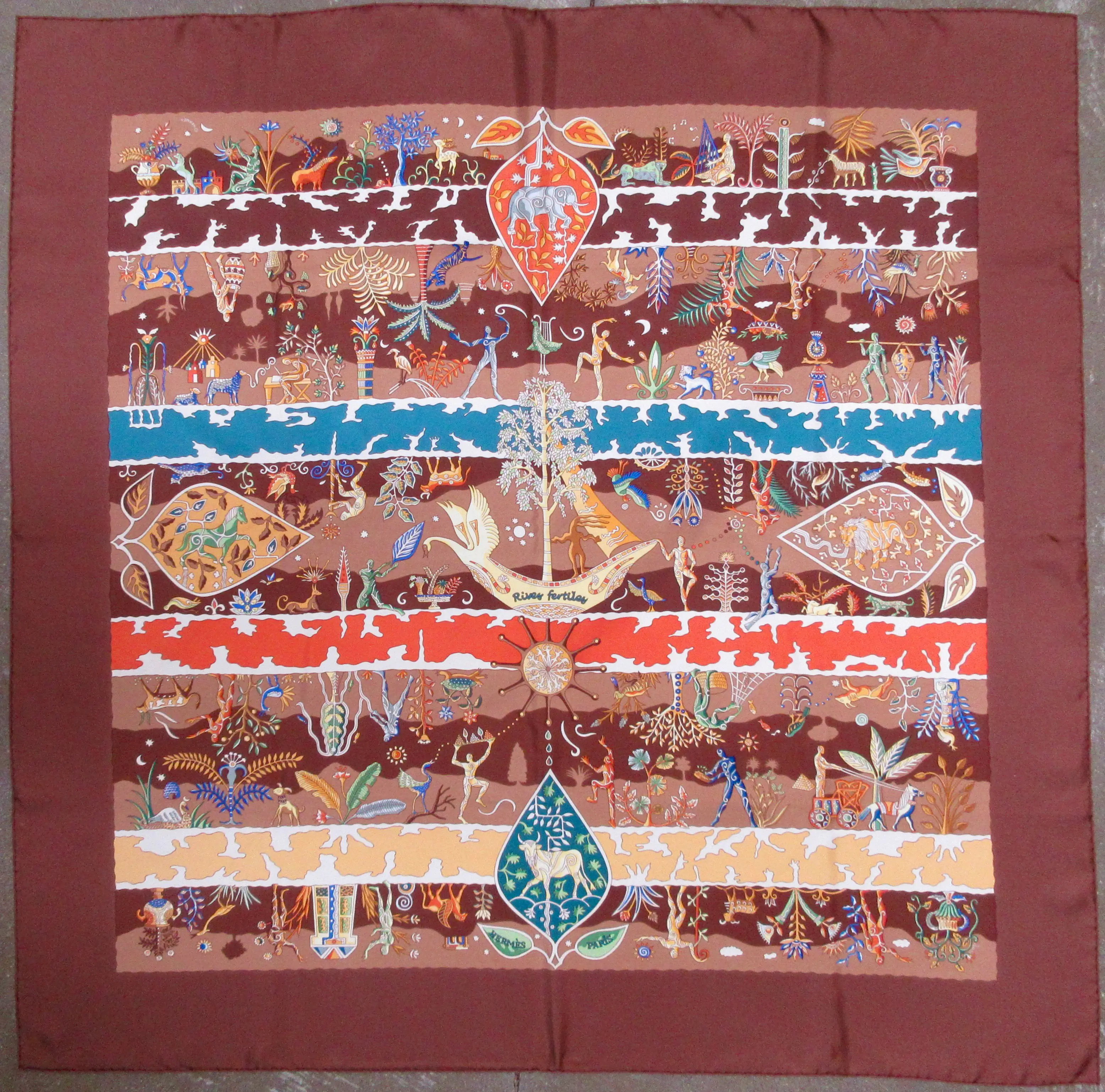 Hermes Rives Fertiles Scarf