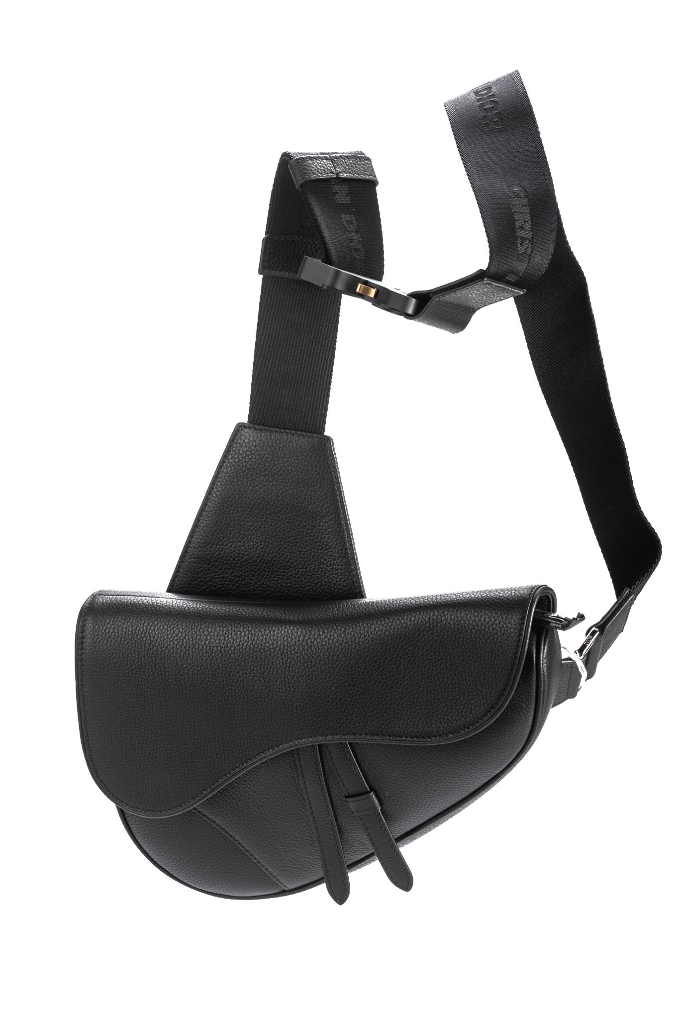 Dior New Black Calfskin Saddle Crossbody 1 Dior New Black Calfskin Saddle Crossbody