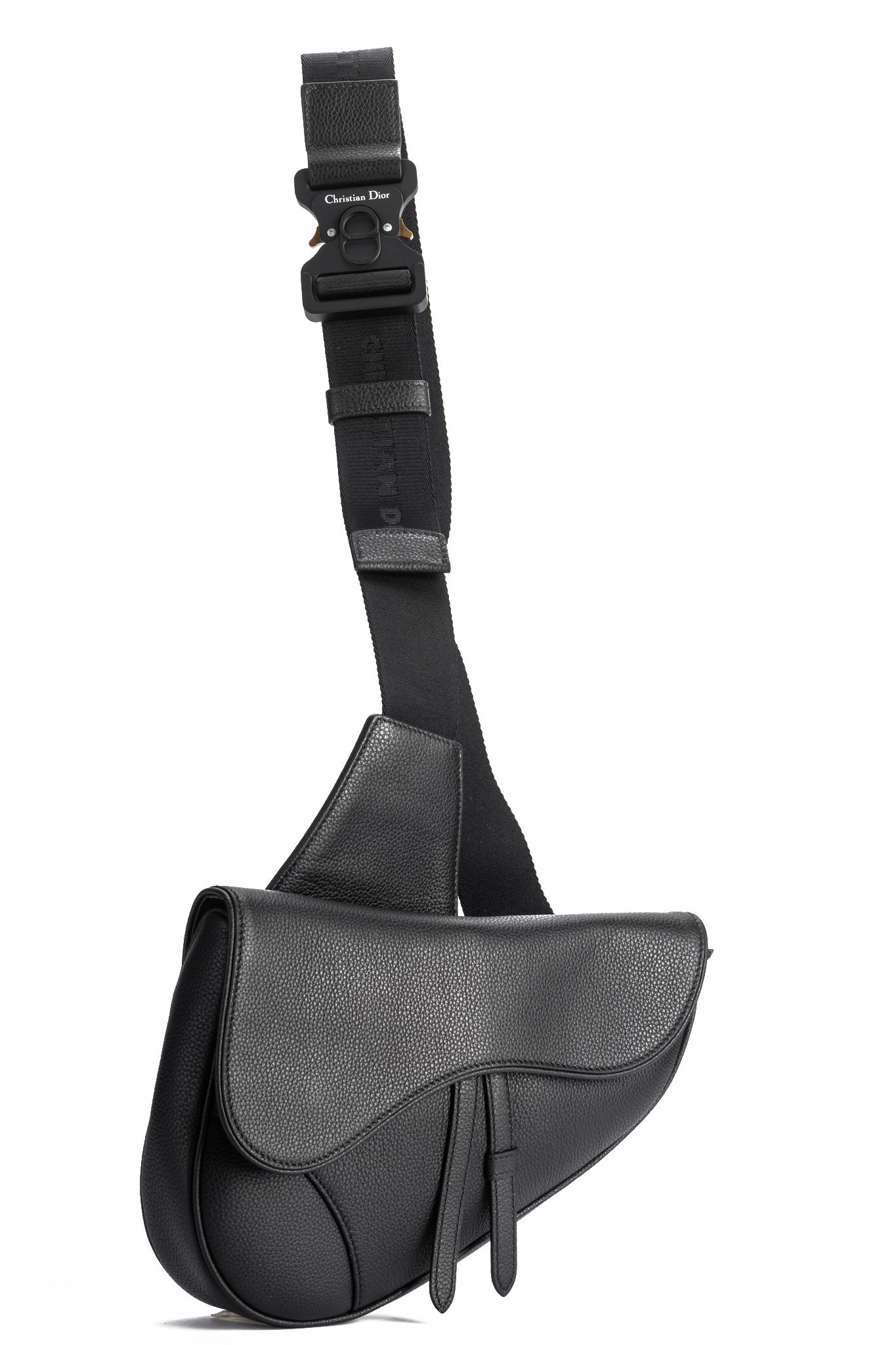 Dior New Black Calfskin Saddle Crossbody 2 Dior New Black Calfskin Saddle Crossbody