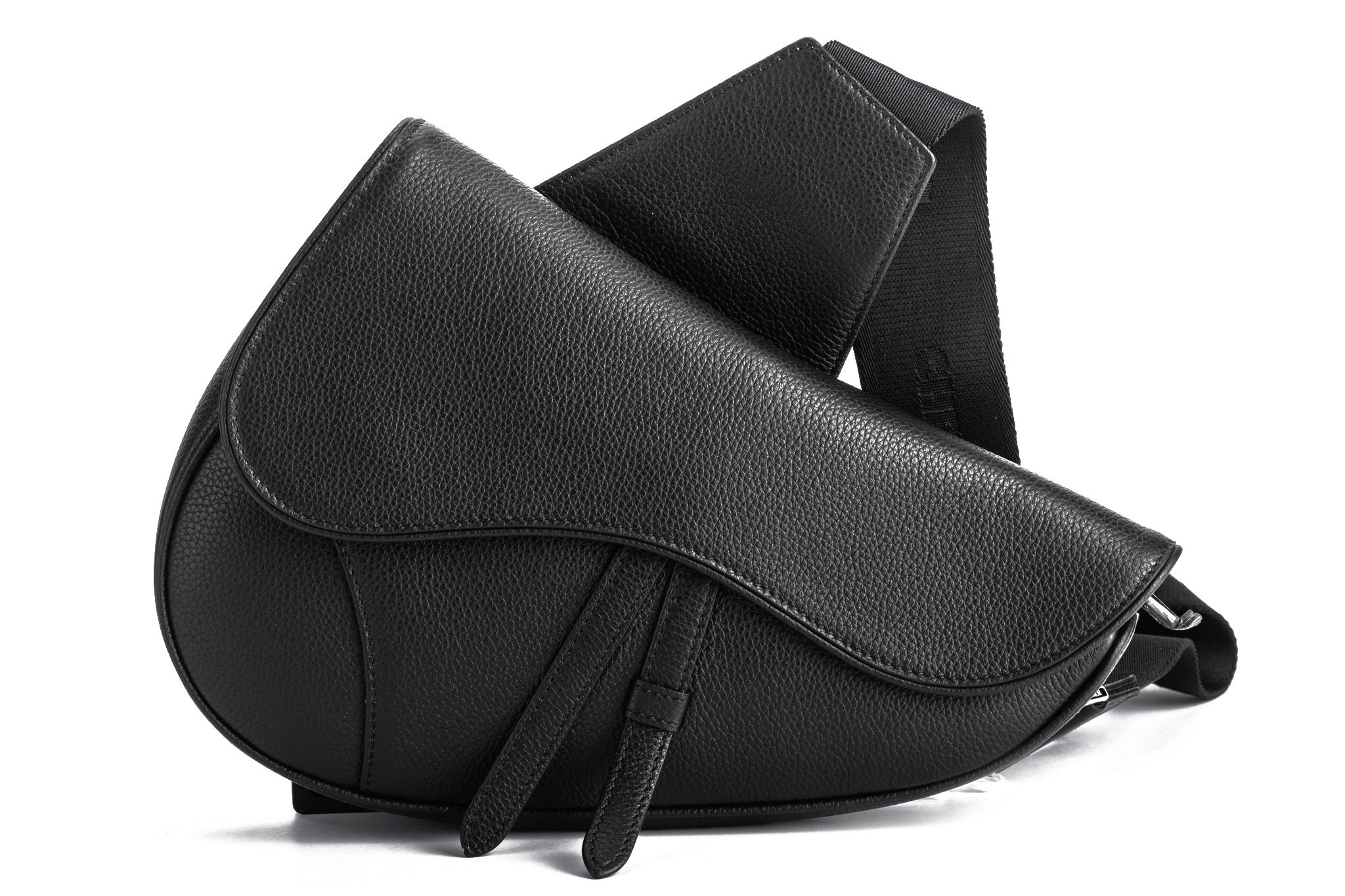 Dior New Black Calfskin Saddle Crossbody 3 Dior New Black Calfskin Saddle Crossbody