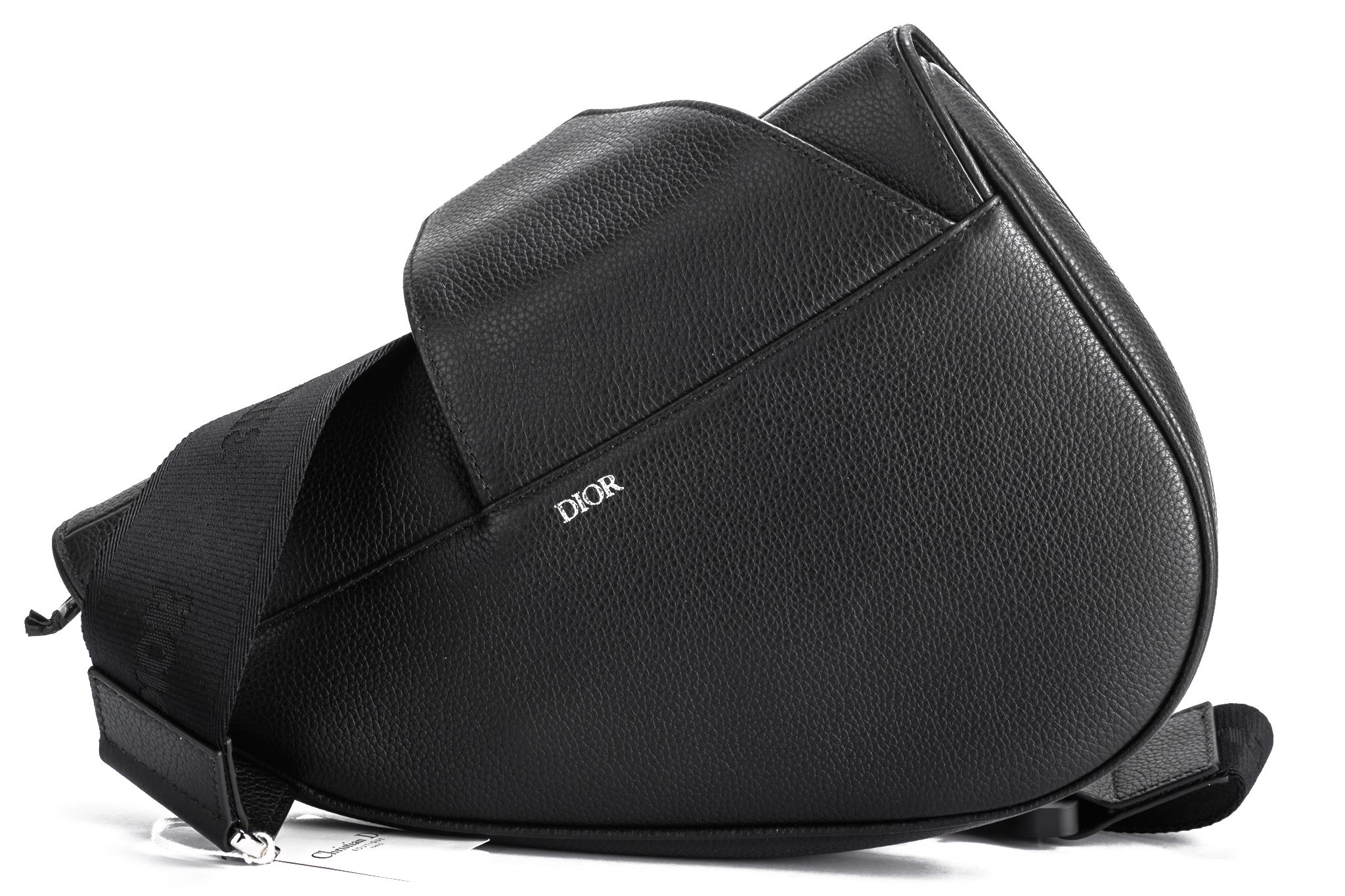 Dior New Black Calfskin Saddle Crossbody 4 Dior New Black Calfskin Saddle Crossbody