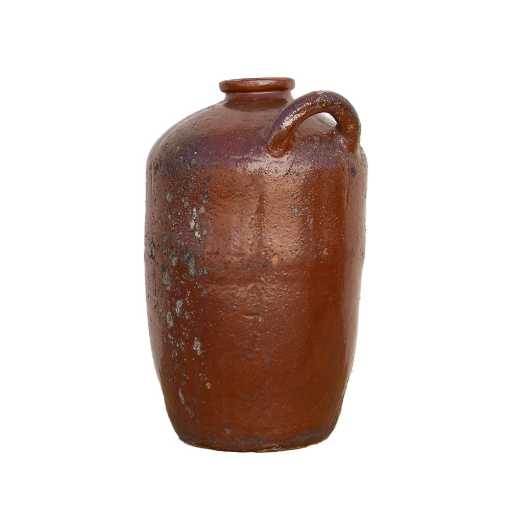 Large Glazed Terracotta Spanish Jug 1 Large Glazed Terracotta Spanish Jug