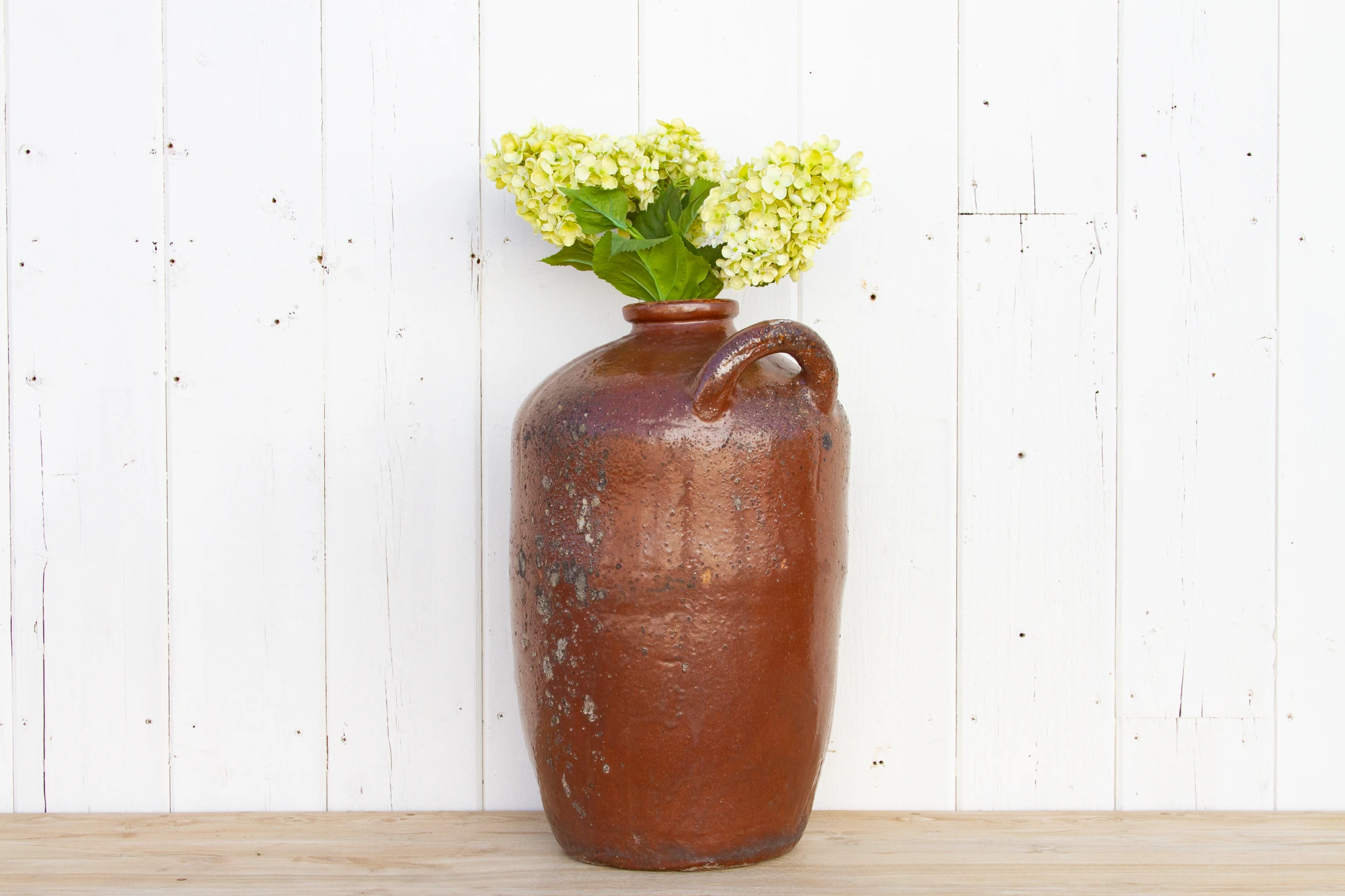 Large Glazed Terracotta Spanish Jug 2 Large Glazed Terracotta Spanish Jug