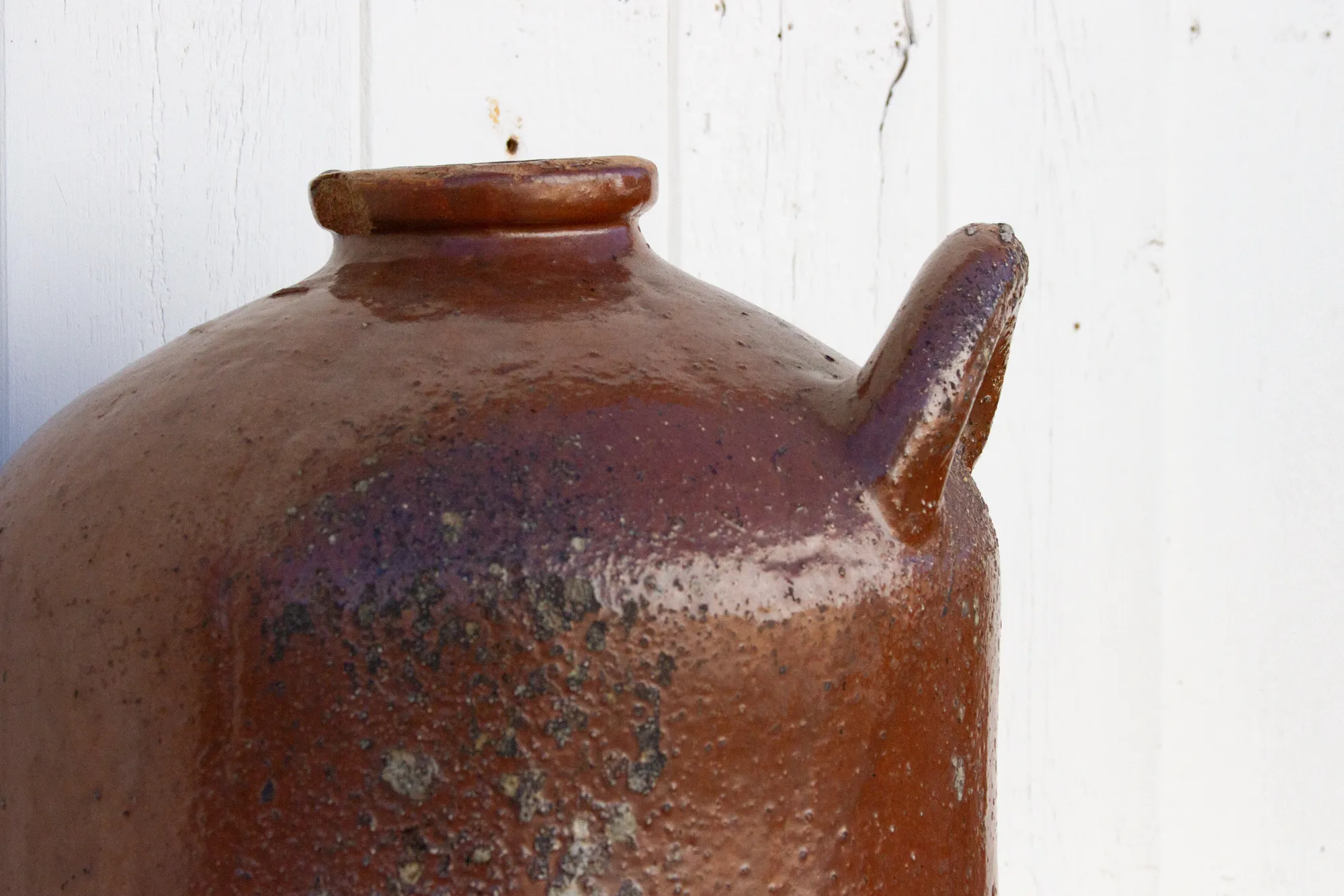 Large Glazed Terracotta Spanish Jug 4 Large Glazed Terracotta Spanish Jug