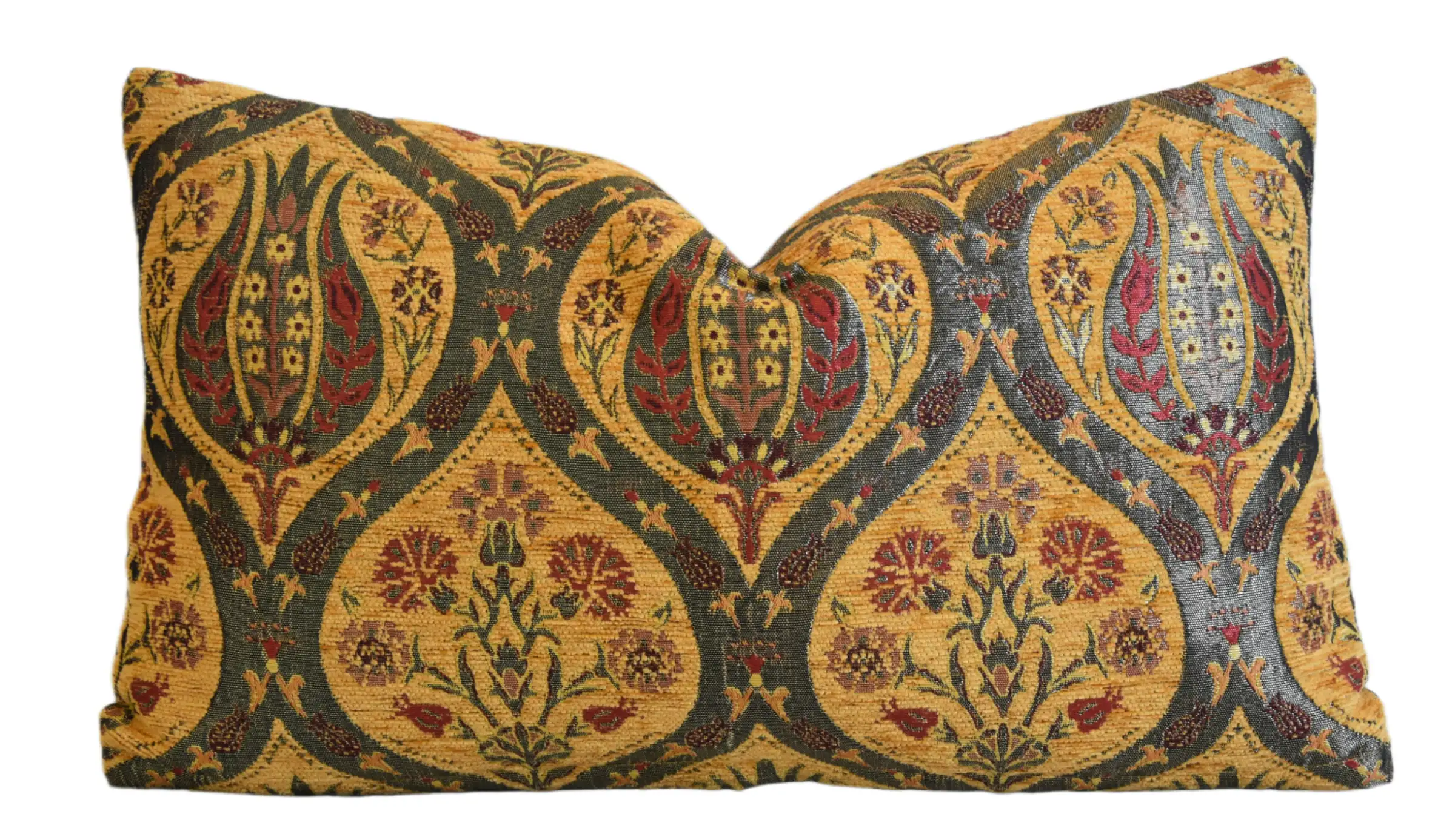 French Velvety Chenille Floral Pillow 1 French Velvety Chenille Floral Pillow