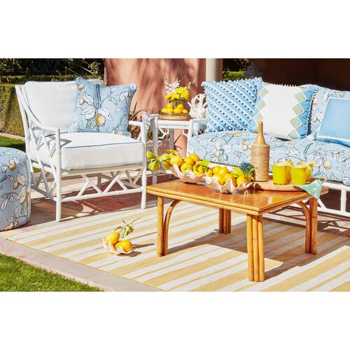 Maddie 20x20 Outdoor Pillow, Blue/White 5 Maddie 20x20 Outdoor Pillow, Blue/White