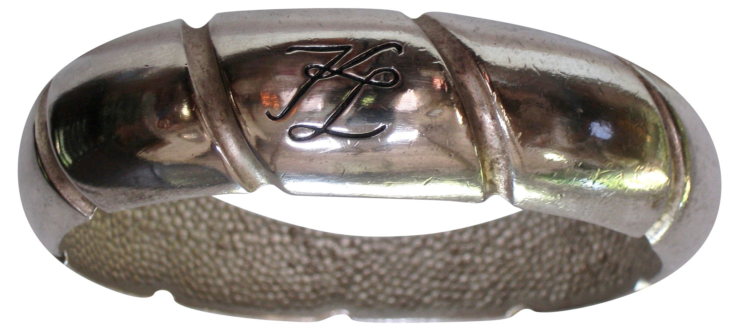 Karl Lagerfeld Carved Metal Bangle 3 Karl Lagerfeld Carved Metal Bangle
