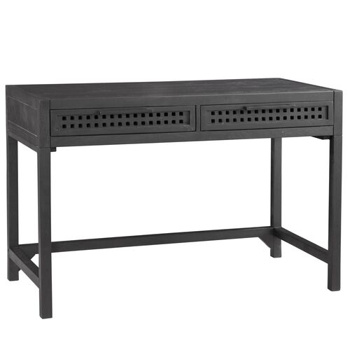 Lazuli 2-Drawer Desk, Black 1 Lazuli 2-Drawer Desk, Black