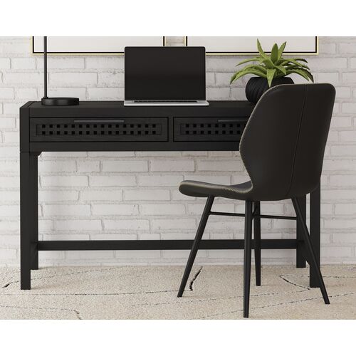 Lazuli 2-Drawer Desk, Black 5 Lazuli 2-Drawer Desk, Black