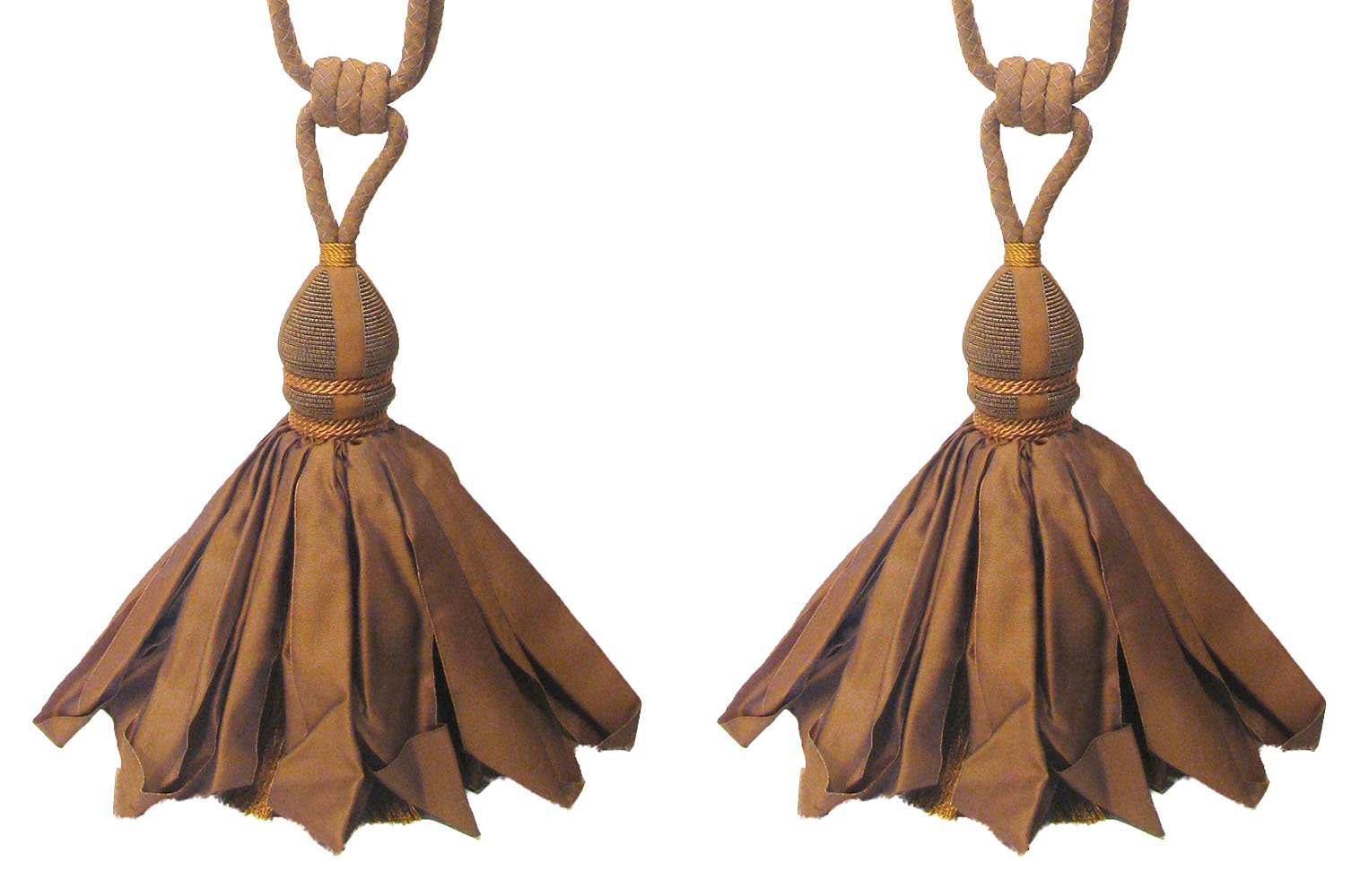 Copper Tieback w/ Ballgown Tassel, Pair 2 Copper Tieback w/ Ballgown Tassel, Pair