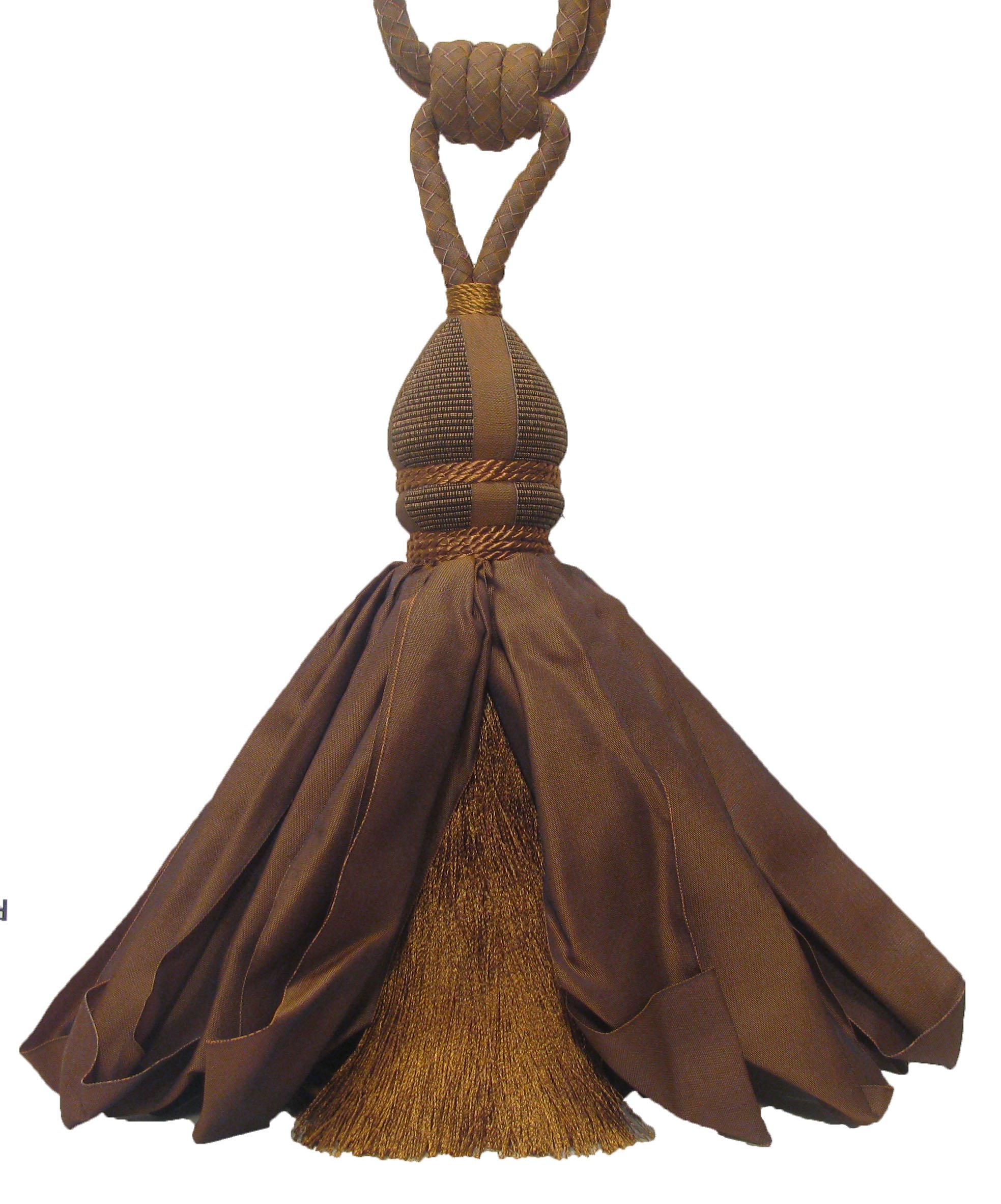 Copper Tieback w/ Ballgown Tassel, Pair 3 Copper Tieback w/ Ballgown Tassel, Pair