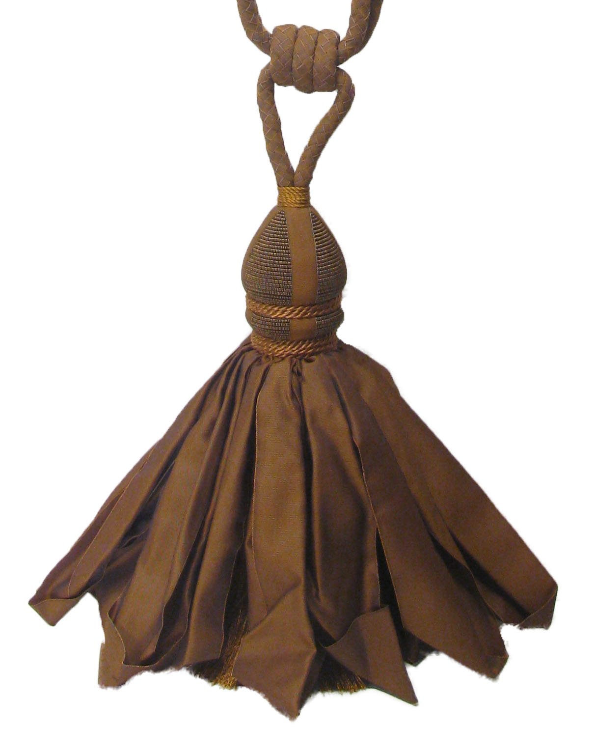 Copper Tieback w/ Ballgown Tassel, Pair 4 Copper Tieback w/ Ballgown Tassel, Pair