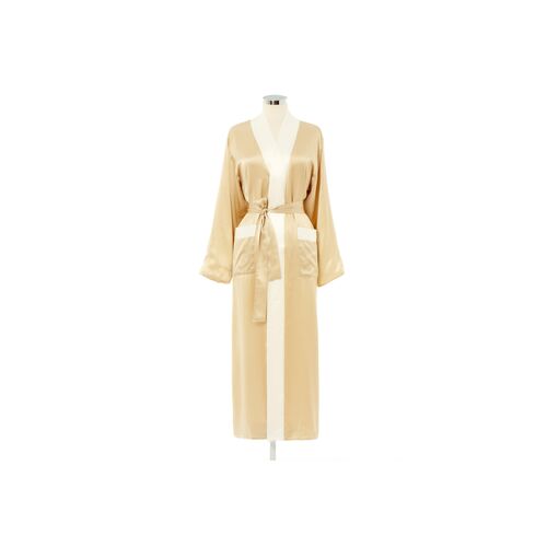 Reversible Long Robe, Ivory/White