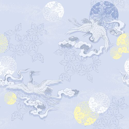 Yuki Osada, Cranes and Starry Sky Wallpaper 1 Yuki Osada, Cranes and Starry Sky Wallpaper