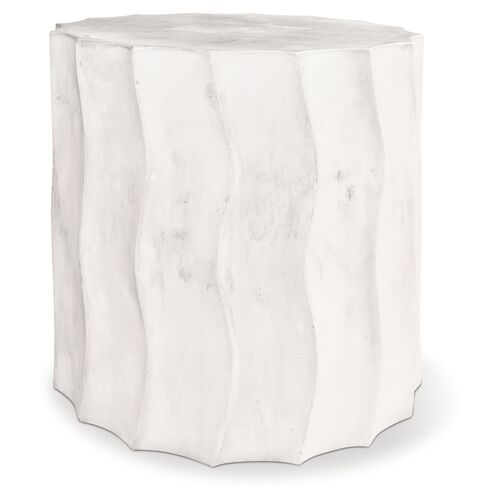 Wave Short Concrete Side Table, Pearl 1 Wave Short Concrete Side Table, Pearl