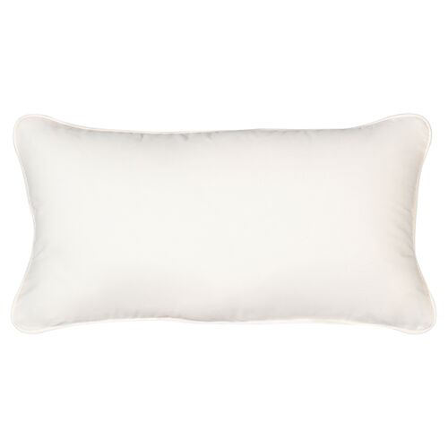 Quogue 23"x12" Outdoor Lumbar Pillow, Aqua/Navy 3 Quogue 23"x12" Outdoor Lumbar Pillow, Aqua/Navy