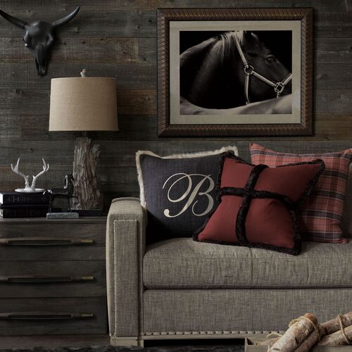 Carrie Plaid Pillow, Red/Charcoal 6 Carrie Plaid Pillow, Red/Charcoal