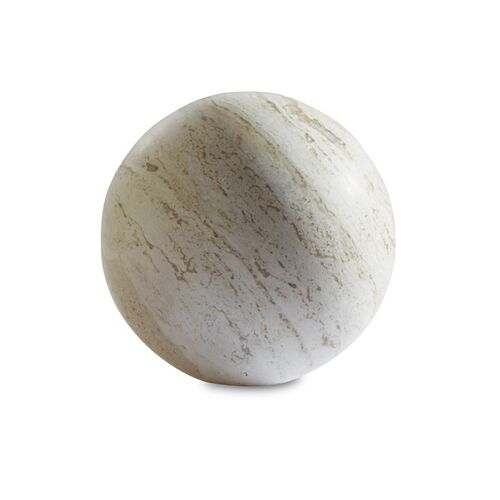 Travertine Sphere, Tan 1 Travertine Sphere, Tan