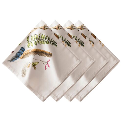 S/4 Forest Walk Napkins, Caf¨¦ Au Lait 1 S/4 Forest Walk Napkins, Caf¨¦ Au Lait