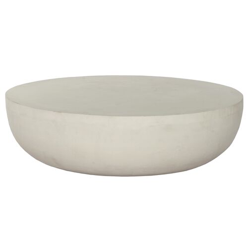 Veronica Outdoor Round Aluminum Coffee Table