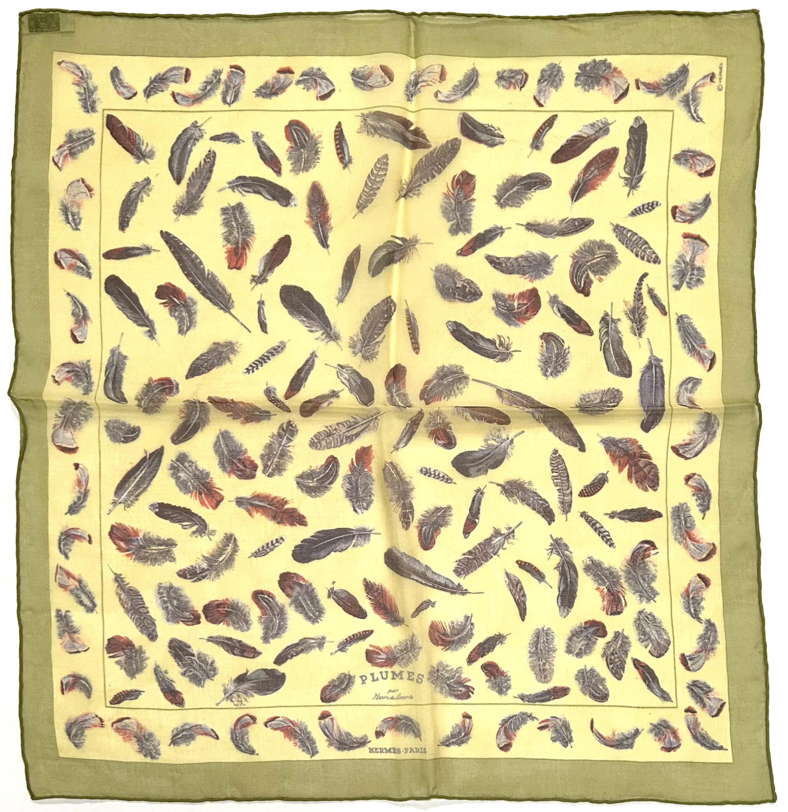 Hermes Plumes Mousseline Pochette Scarf 1 Hermes Plumes Mousseline Pochette Scarf