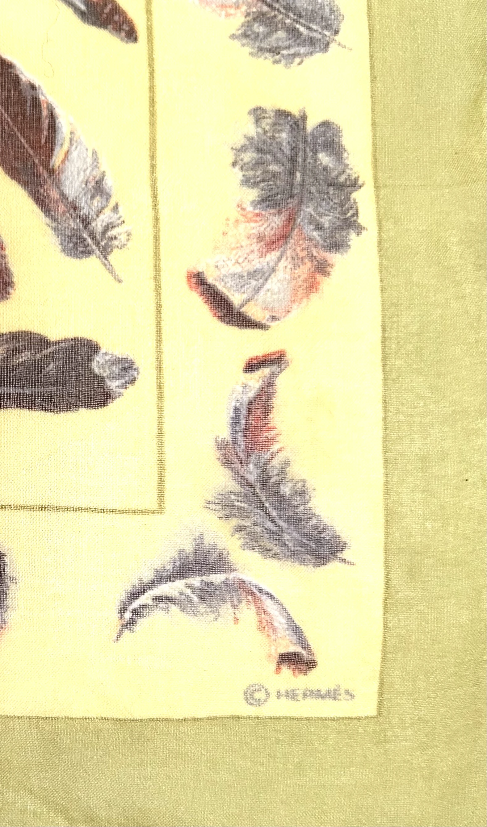 Hermes Plumes Mousseline Pochette Scarf 4 Hermes Plumes Mousseline Pochette Scarf