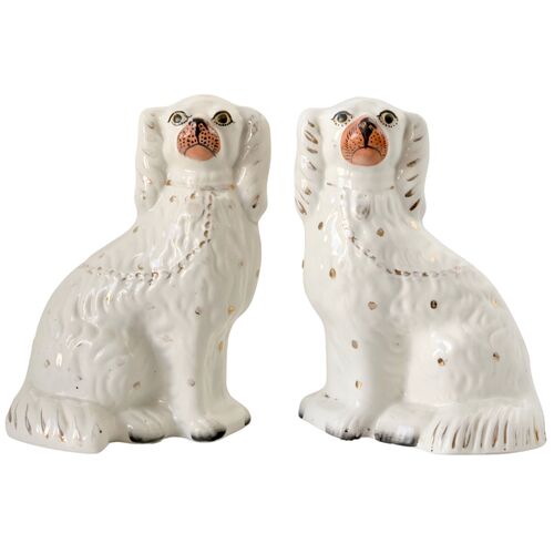 Antique Staffordshire Dogs / Spaniels 1 Antique Staffordshire Dogs / Spaniels