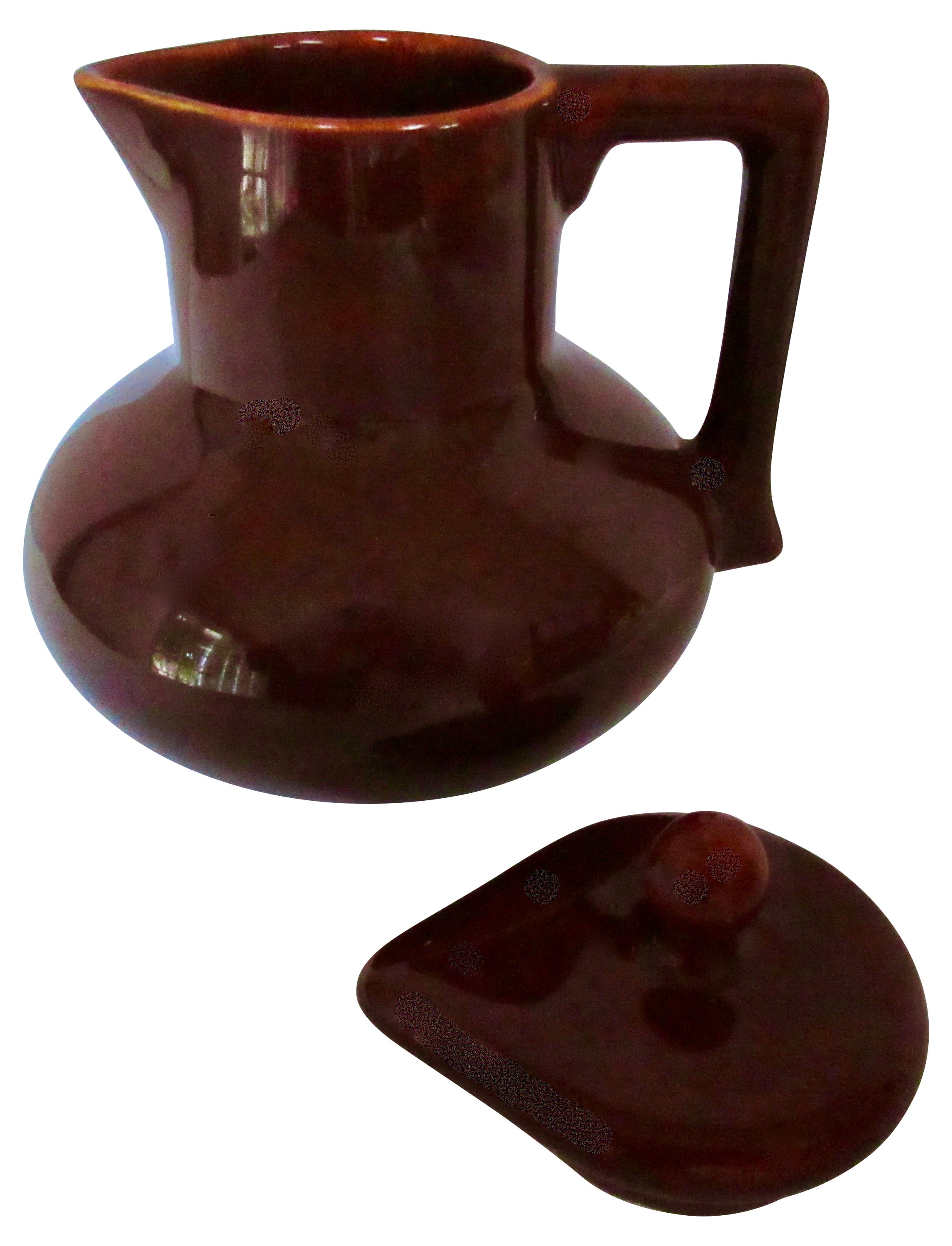 1930s California Pottery Jug with Lid 2 1930s California Pottery Jug with Lid