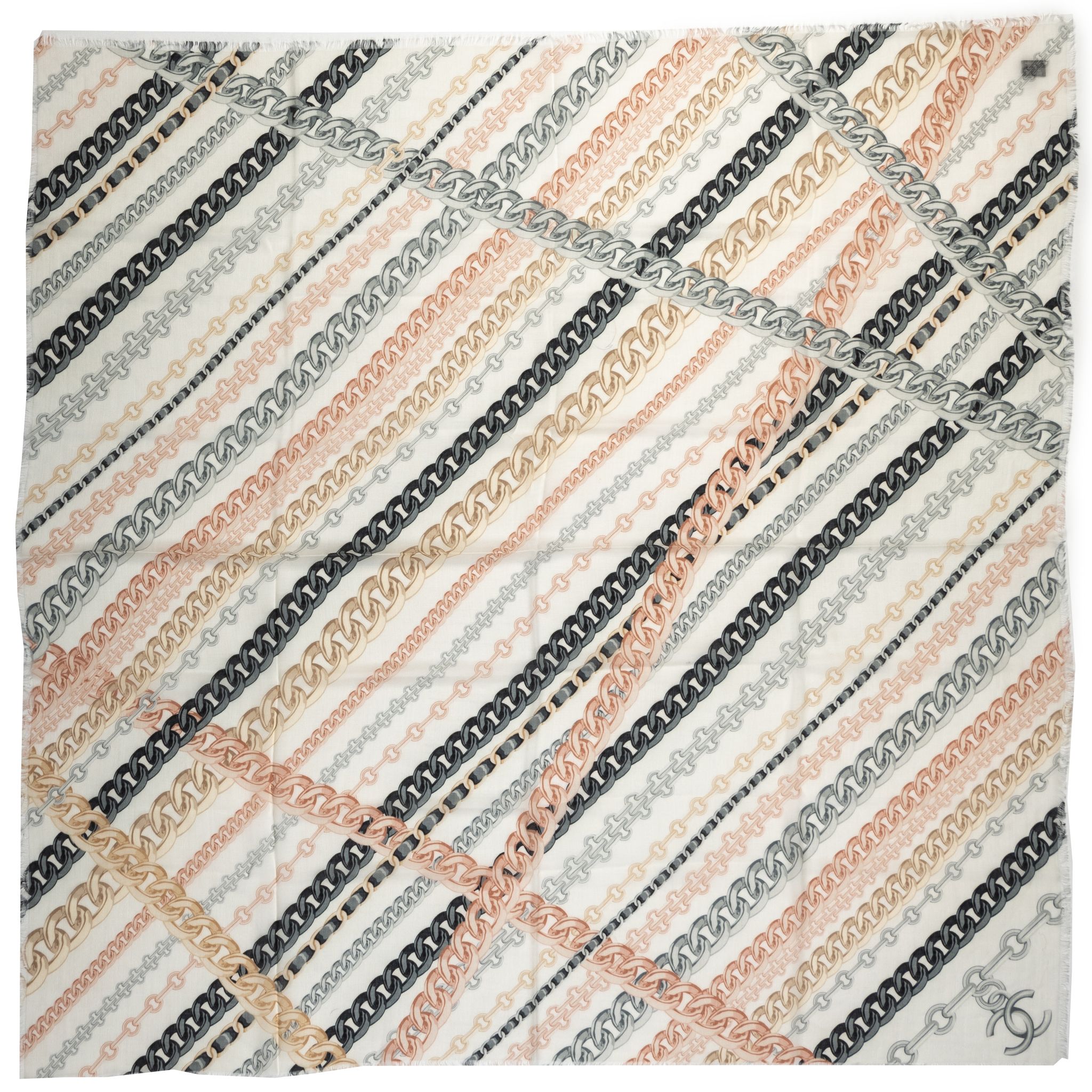 Chanel BN Cashmere Silk Chains Shawl