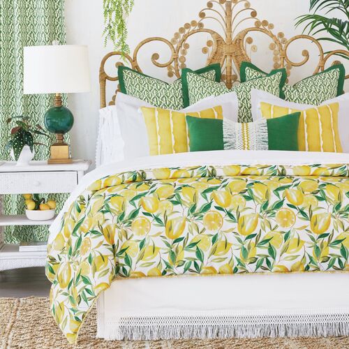Meyer 26x15 Mini Fringe Pillow, Yellow 4 Meyer 26x15 Mini Fringe Pillow, Yellow
