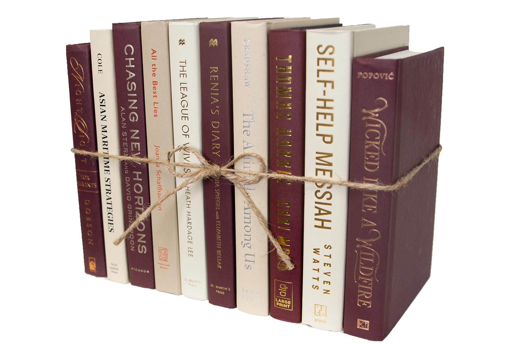 1-Foot Modern Book Bundle, Cabernet