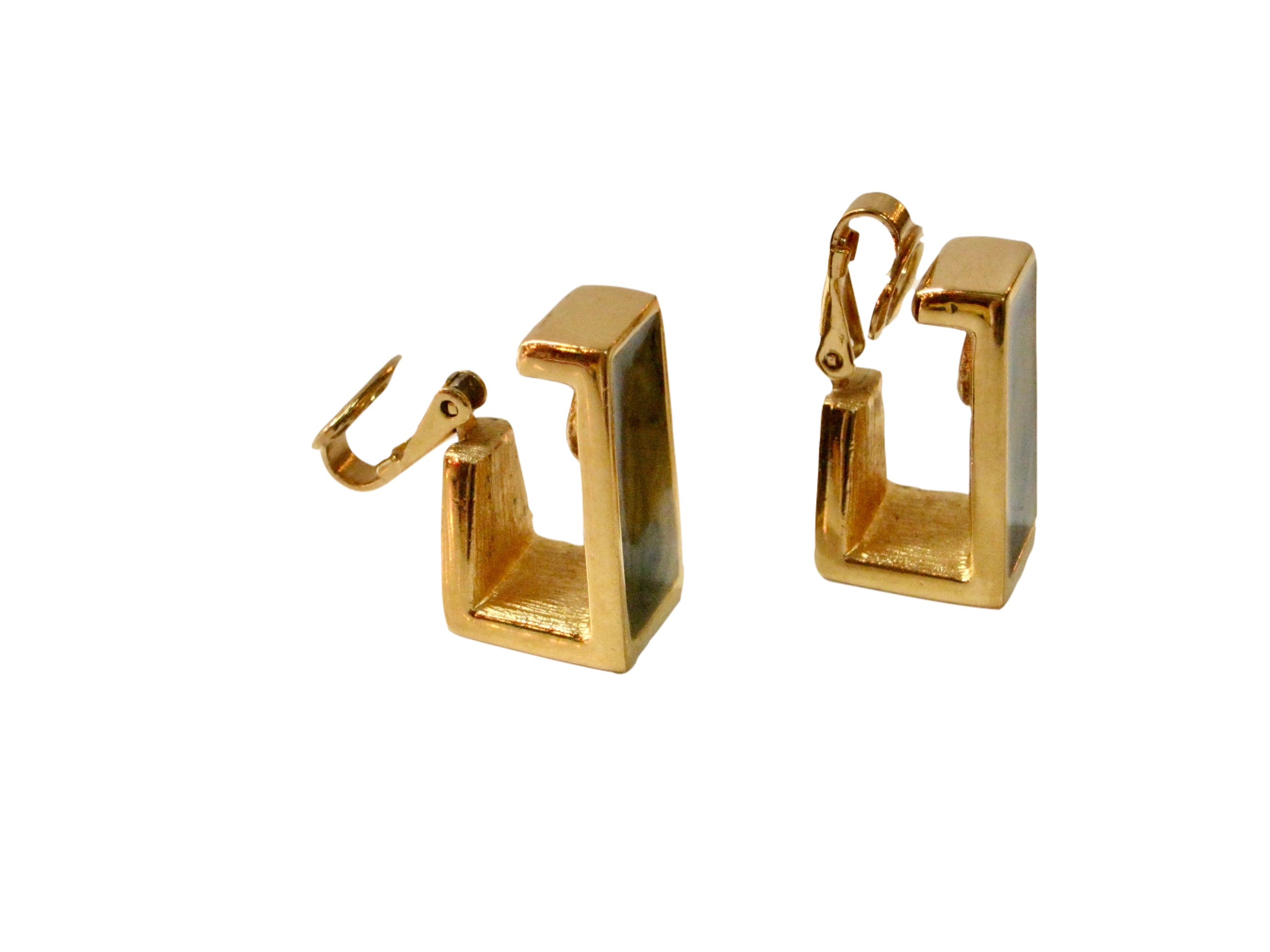 1970s Givenchy Mottled EnamelEarrings 2 1970s Givenchy Mottled EnamelEarrings