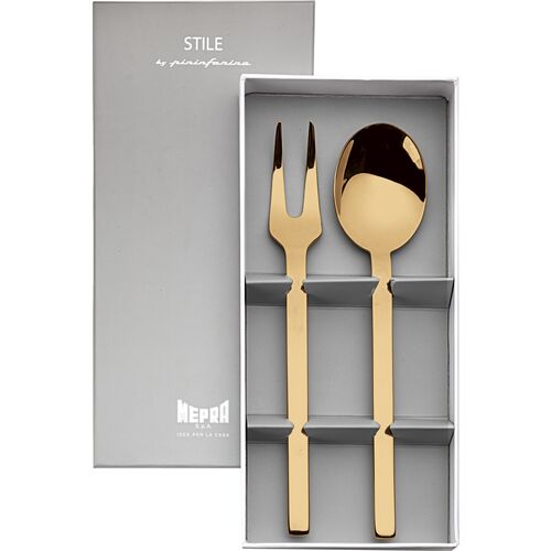 2-Pc Stile Serving Set, Gold 1 2-Pc Stile Serving Set, Gold