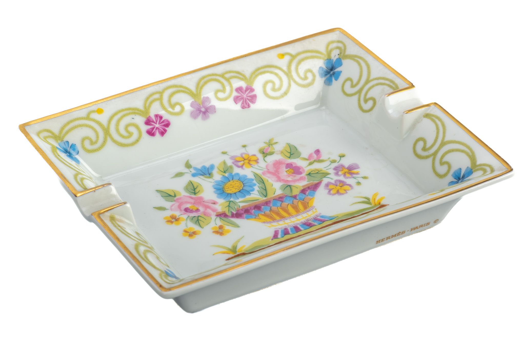 Hermes Flowerpot Porcelain Ashtray 2 Hermes Flowerpot Porcelain Ashtray