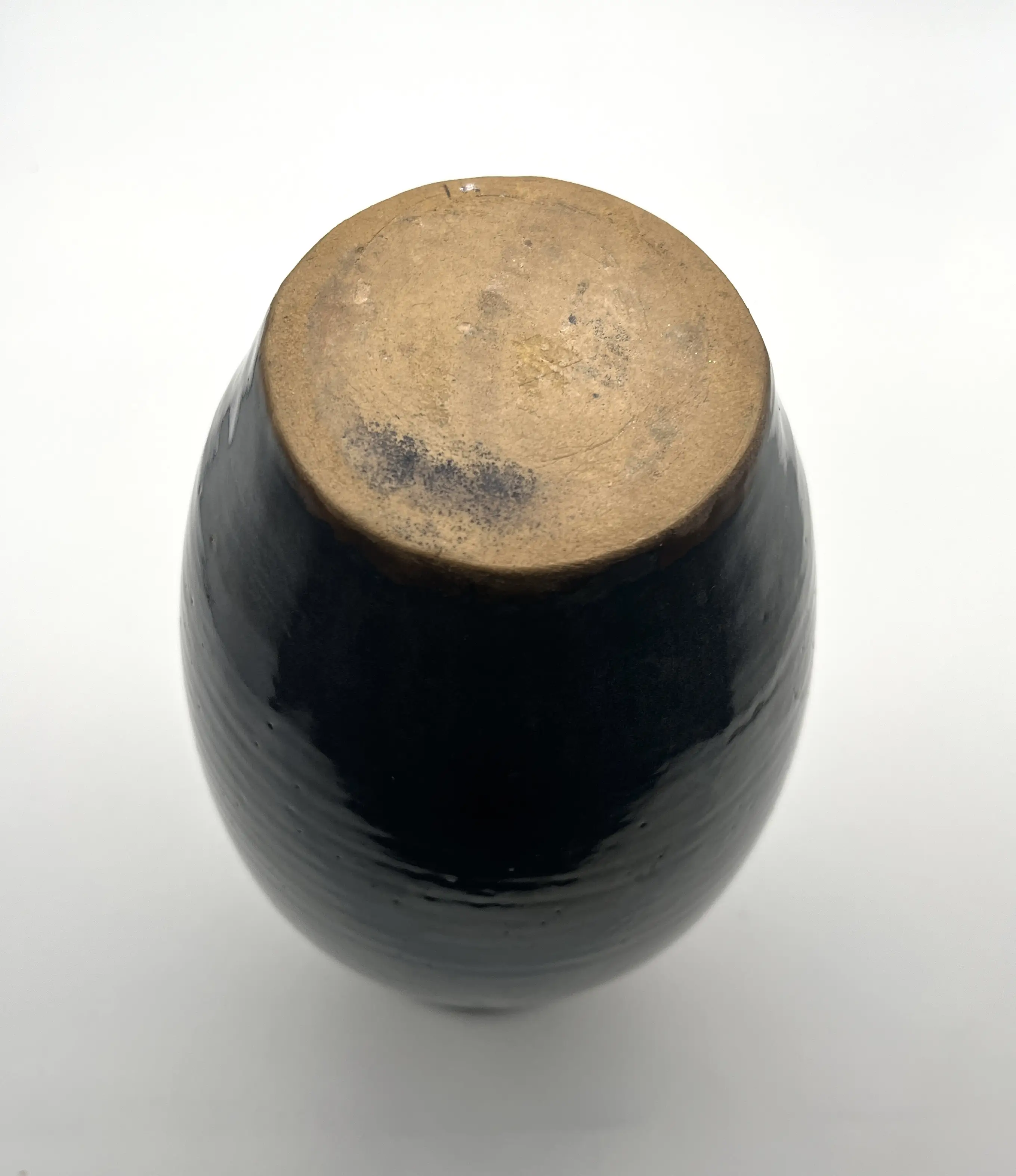 Large 1970s Dark Metallic Glazed Vase 4 Large 1970s Dark Metallic Glazed Vase