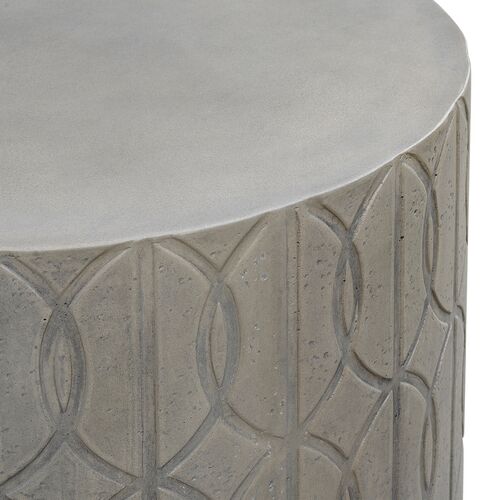 Elouise Indoor/Outdoor End Table, Gray 3 Elouise Indoor/Outdoor End Table, Gray