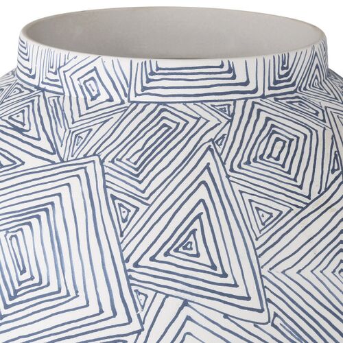 Blue Zag Vase, Blue/White 2 Blue Zag Vase, Blue/White