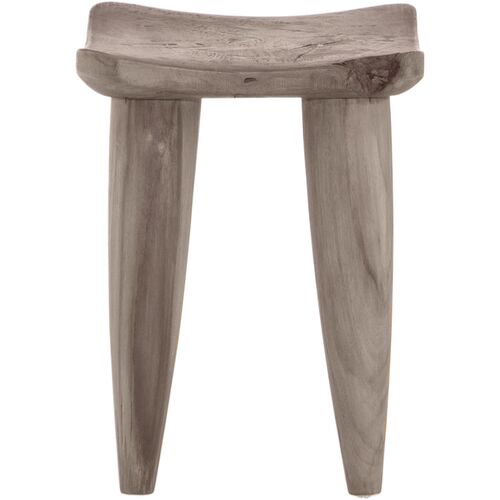 Amara Outdoor Stool, Weathered Grey Teak 3 Amara Outdoor Stool, Weathered Grey Teak