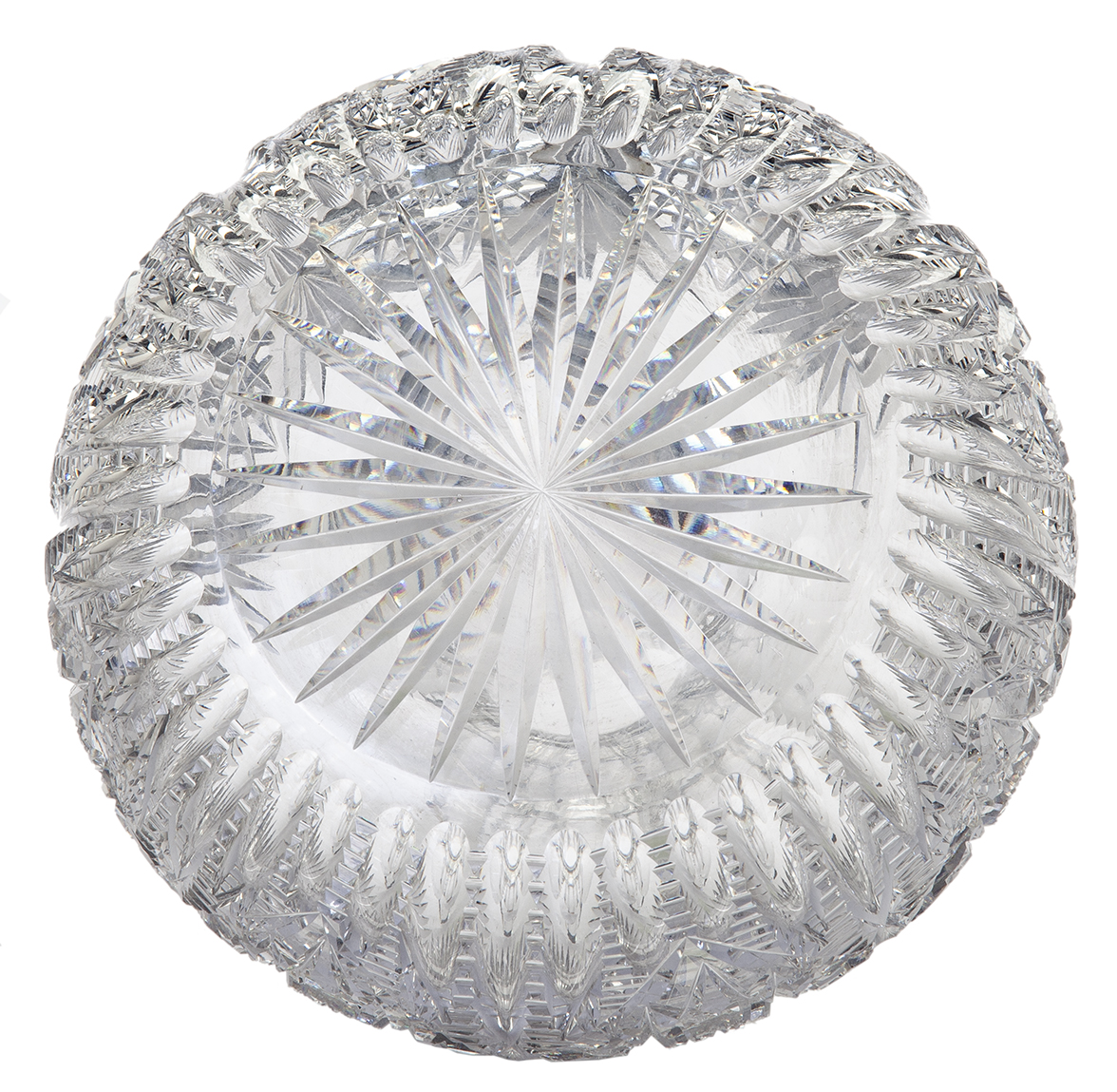 Cut Crystal Round Flower Vase/Carafe 4 Cut Crystal Round Flower Vase/Carafe