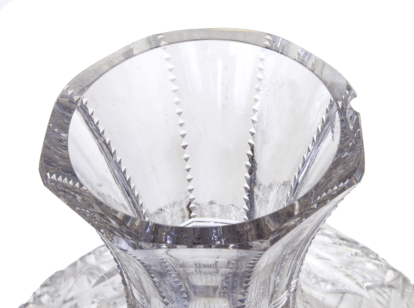 Cut Crystal Round Flower Vase/Carafe 5 Cut Crystal Round Flower Vase/Carafe