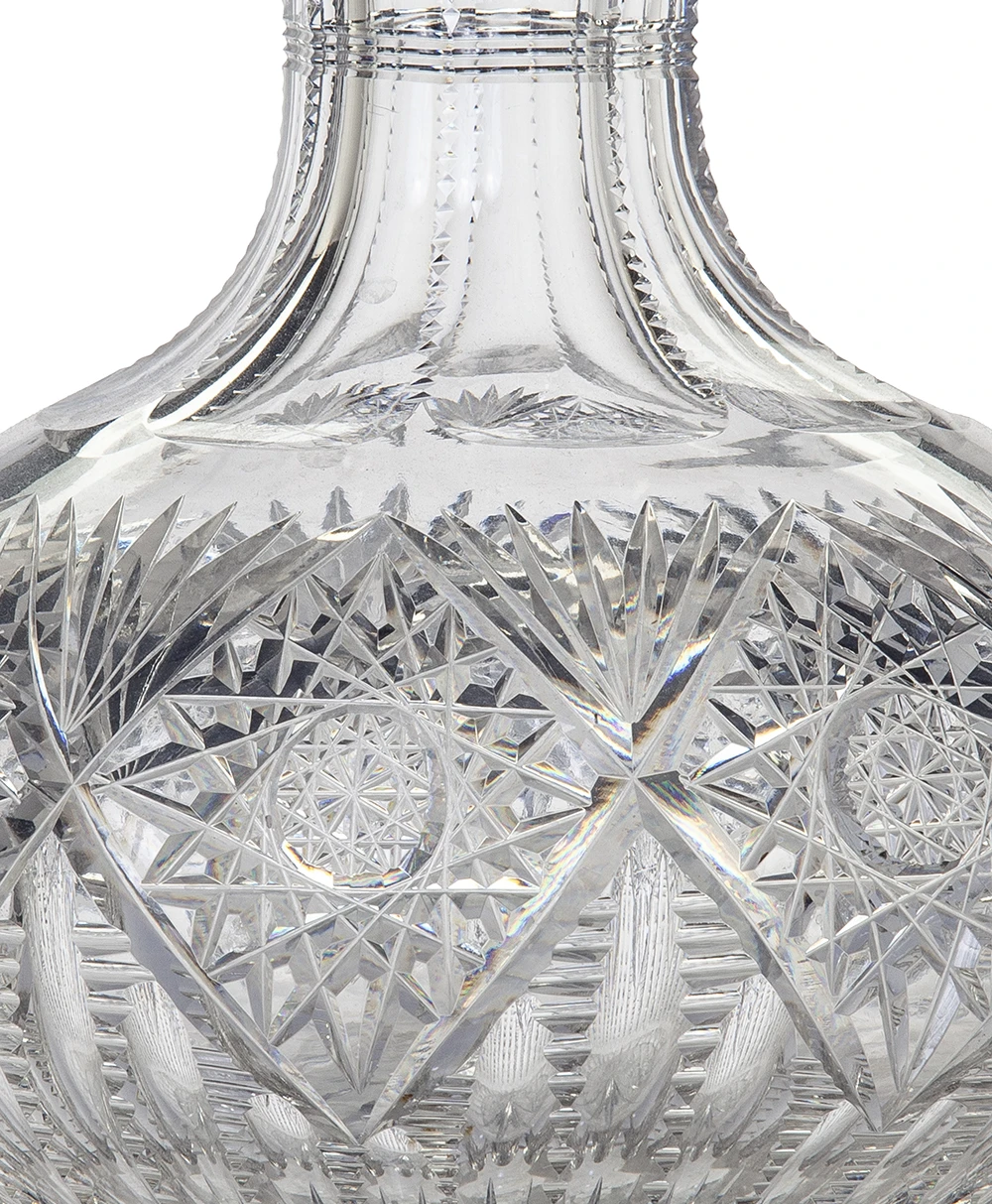 Cut Crystal Round Flower Vase/Carafe 6 Cut Crystal Round Flower Vase/Carafe