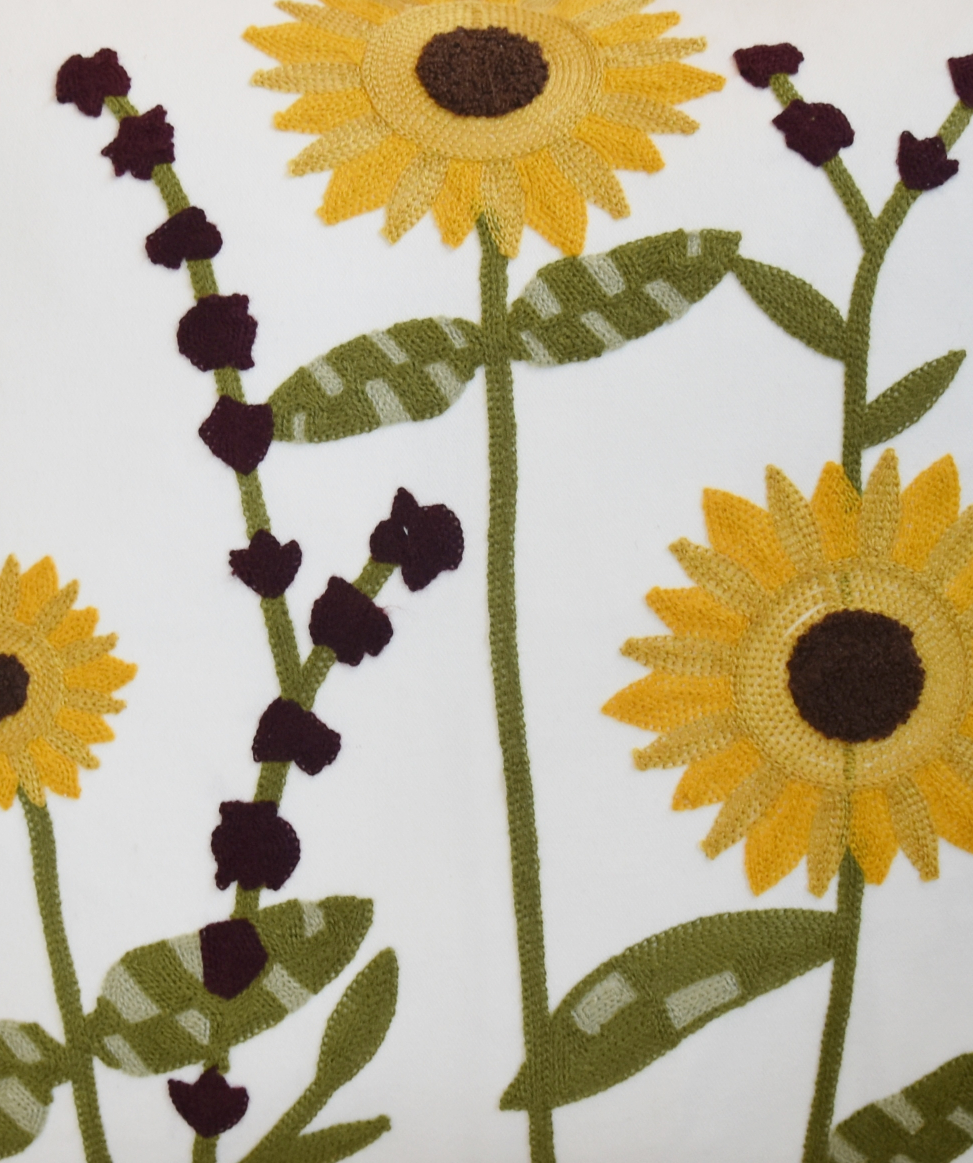 Abstract Woven Sunflower Flowers Pillow 4 Abstract Woven Sunflower Flowers Pillow
