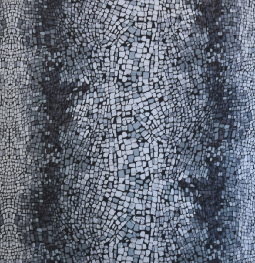 Gray Mosaic Tile Pillows, Pair 4 Gray Mosaic Tile Pillows, Pair