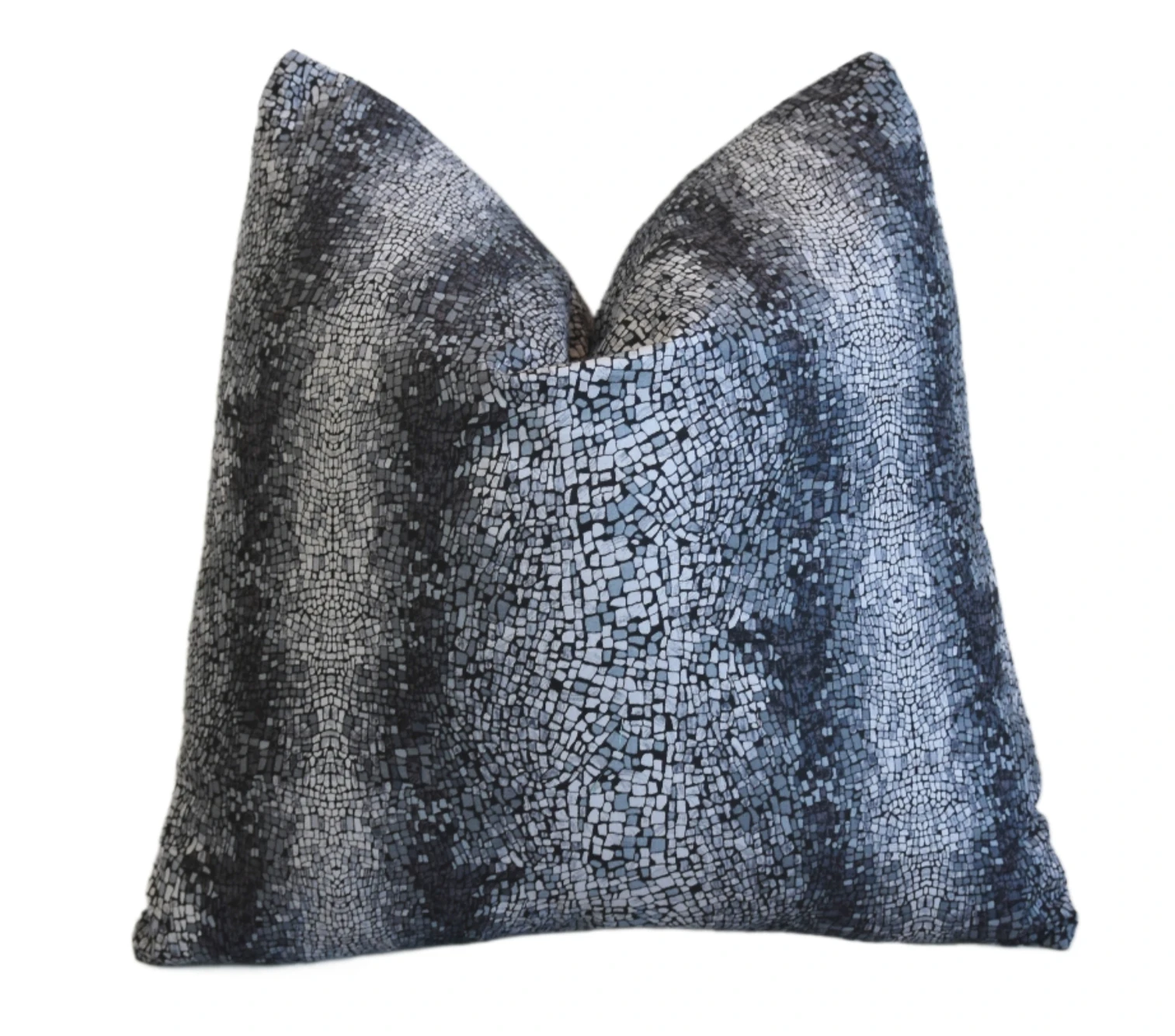 Gray Mosaic Tile Pillows, Pair 6 Gray Mosaic Tile Pillows, Pair