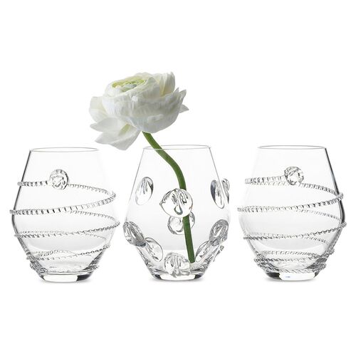 Asst. of 3 Amalia Mini Vases, Clear 1 Asst. of 3 Amalia Mini Vases, Clear