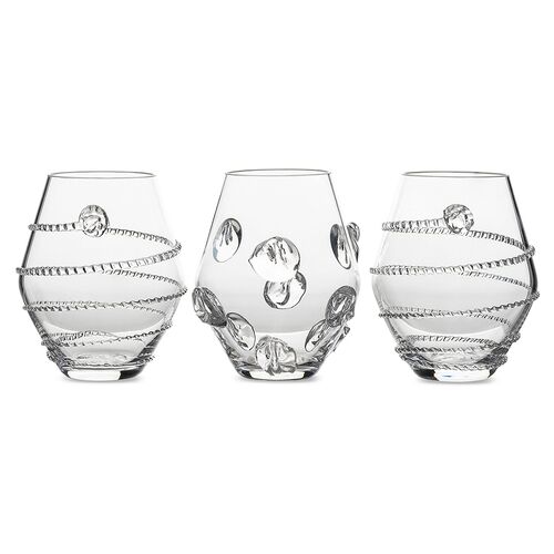 Asst. of 3 Amalia Mini Vases, Clear 2 Asst. of 3 Amalia Mini Vases, Clear