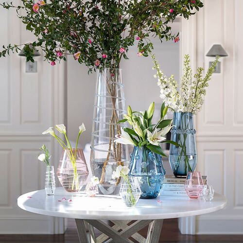 Asst. of 3 Amalia Mini Vases, Clear 4 Asst. of 3 Amalia Mini Vases, Clear