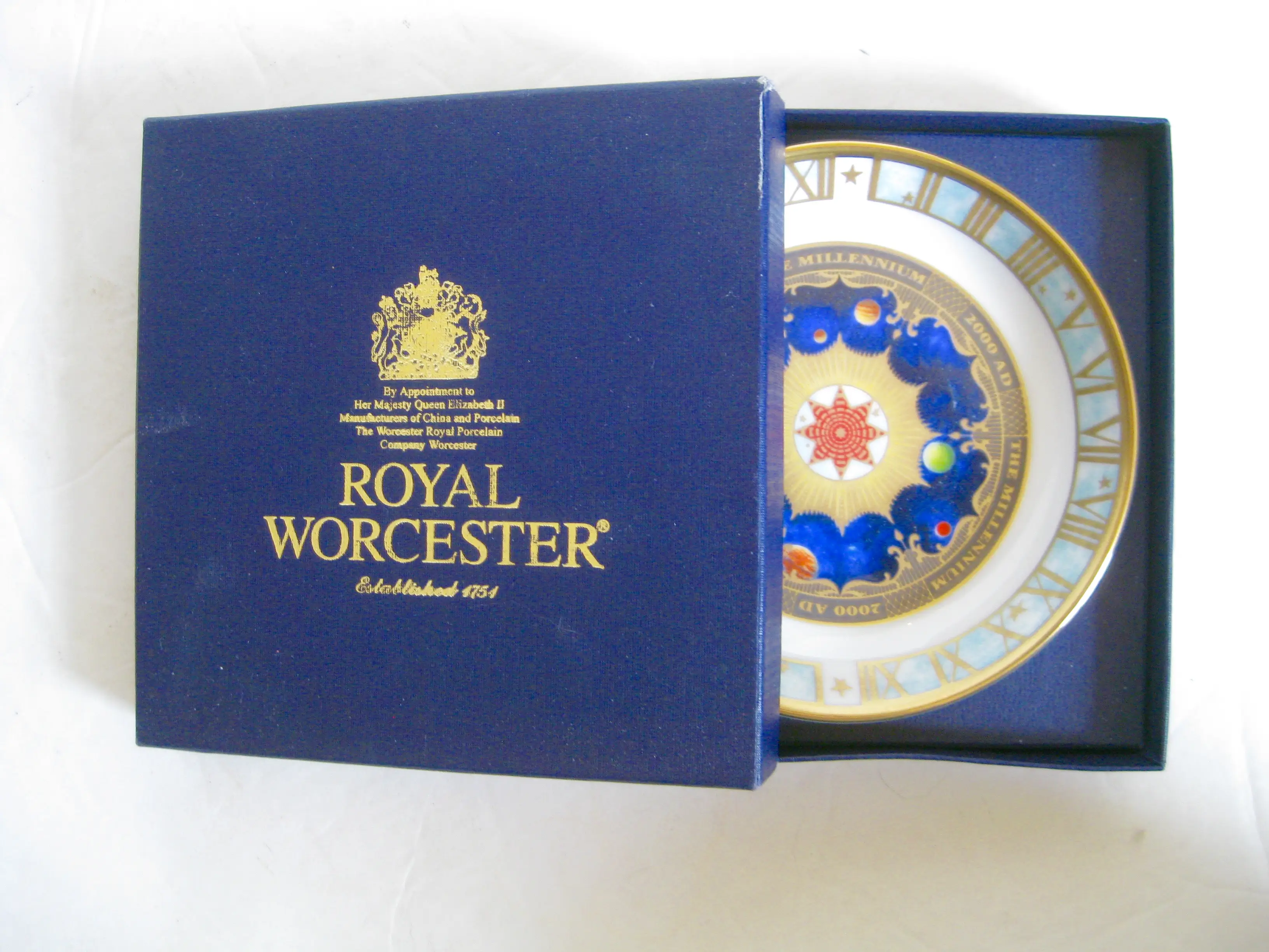 Royal Worcester Millennium Tray w/Box 1 Royal Worcester Millennium Tray w/Box