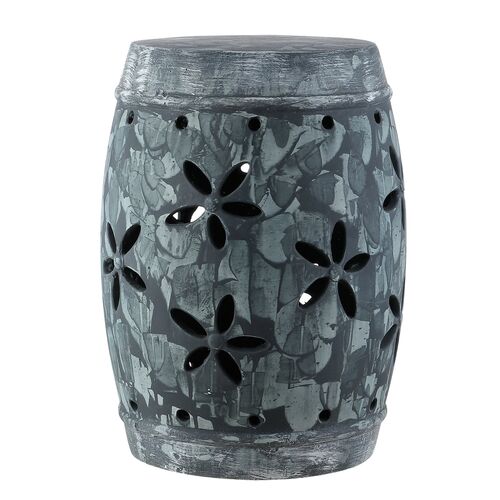 Cecily Garden Stool, Gray